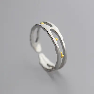 Original Design Silver Couple Rings - Minimalist Style