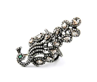 Elegant Diamond Peacock Ring for Women