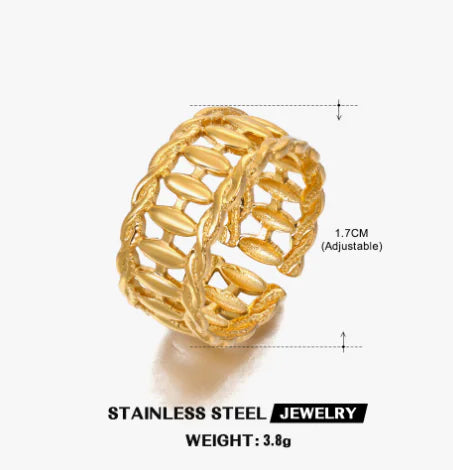Adjustable Popular Shaped Stainless Steel Ring for Women
