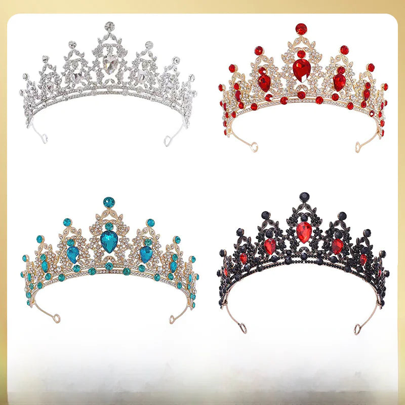 Luxury Rhinestone Bridal Crown Hair Accessory