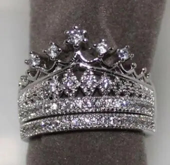 Zircon Crown Ring - 2-in-1 Jewelry Accessory