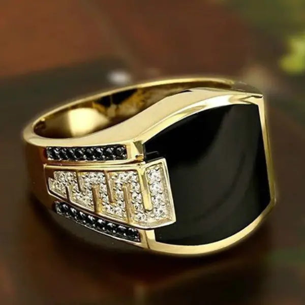 Men's Diamond Rings - Versatile European & American Fashion