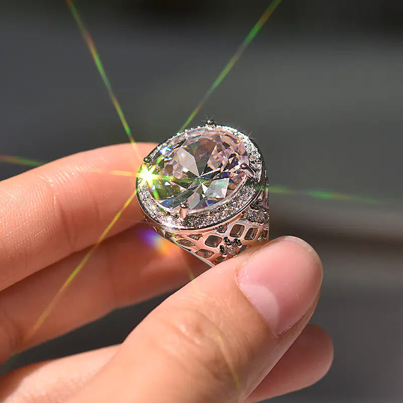 Classic Luxury Colorful Zircon Treasure Ring