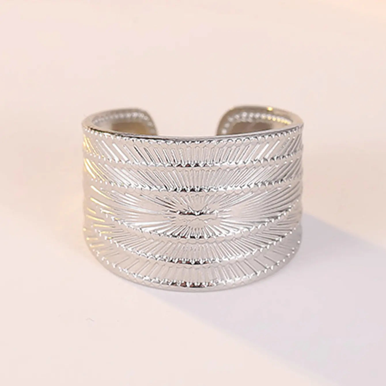 Retro Wide Stainless Steel Ring for Men and Women