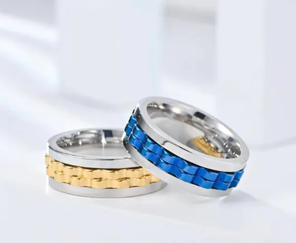 Titanium Spinner Fidget Ring for Men