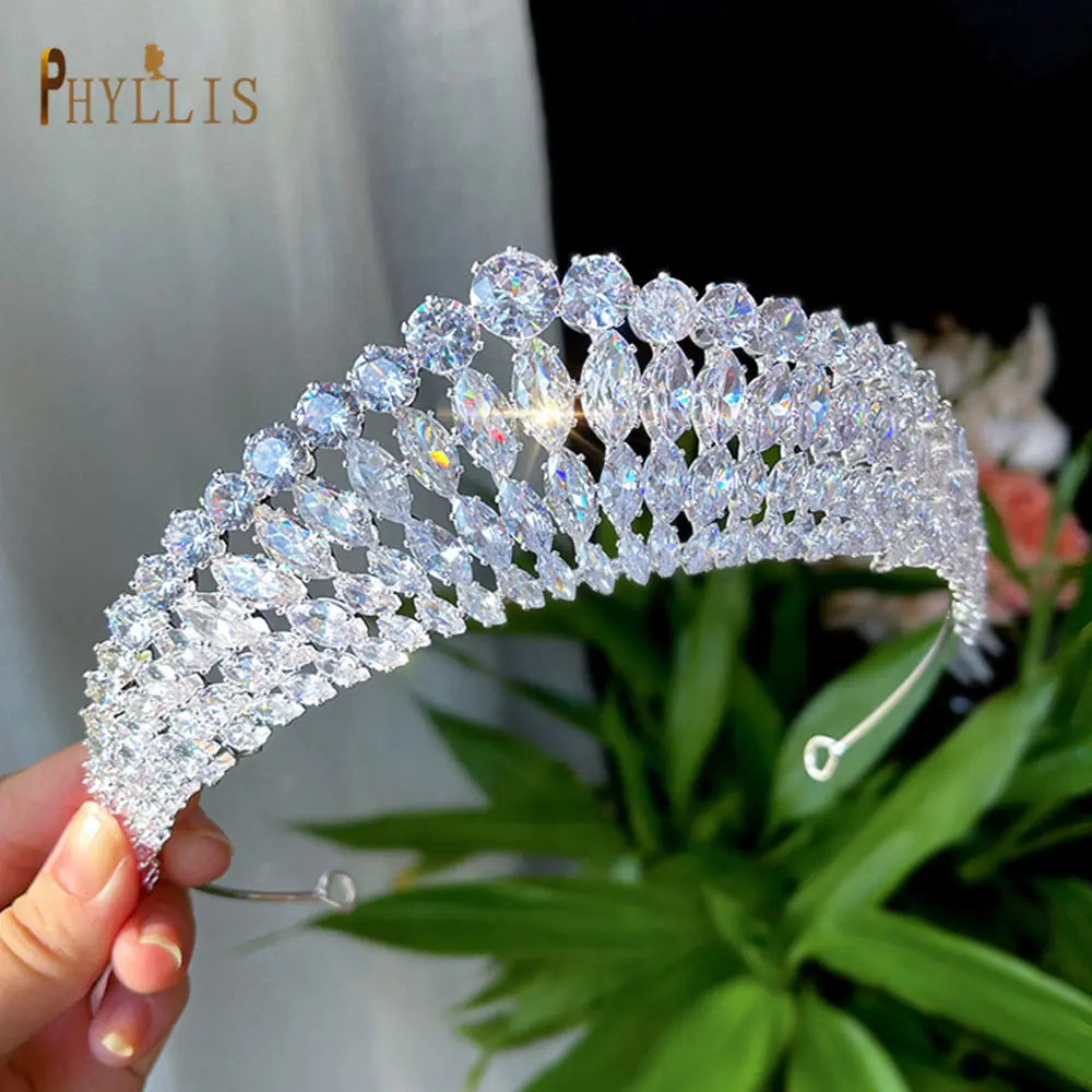 Beautiful Bride Crown Comb Hairpin for Weddings
