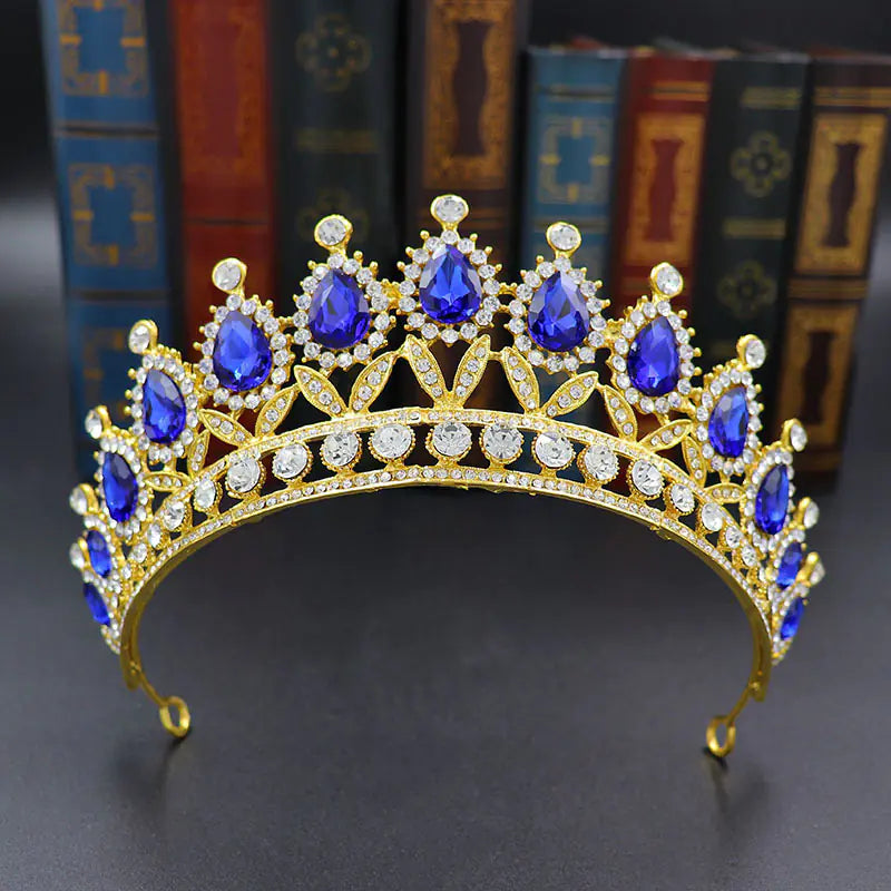 Baroque Waterdrop Diamond Bridal Crown for Princess