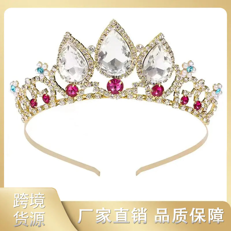 Trendy Women's Water Drop Crown Hair Accessories Set