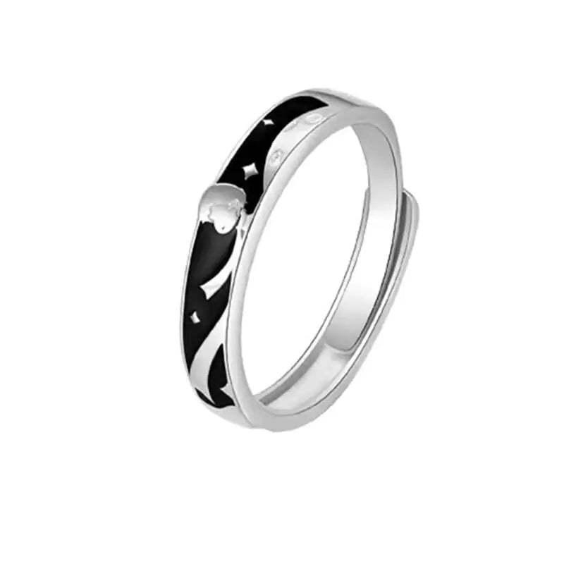 Couple Rings Set - The Little Prince and Rose Design