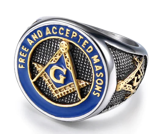 Men's Masonic Ring / Retro Punk Stainless Steel Ring (One)