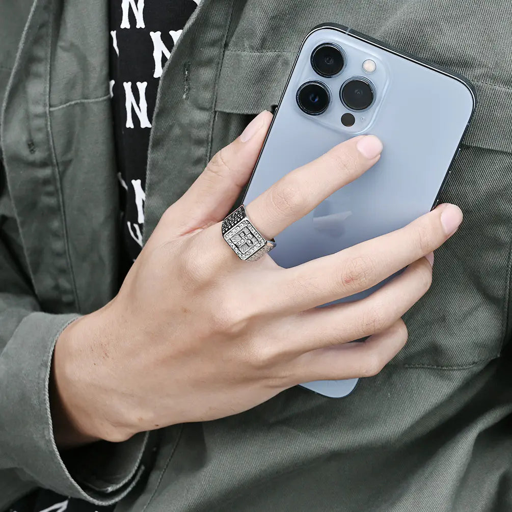 18K Gold Plated Cross Diamond Ring