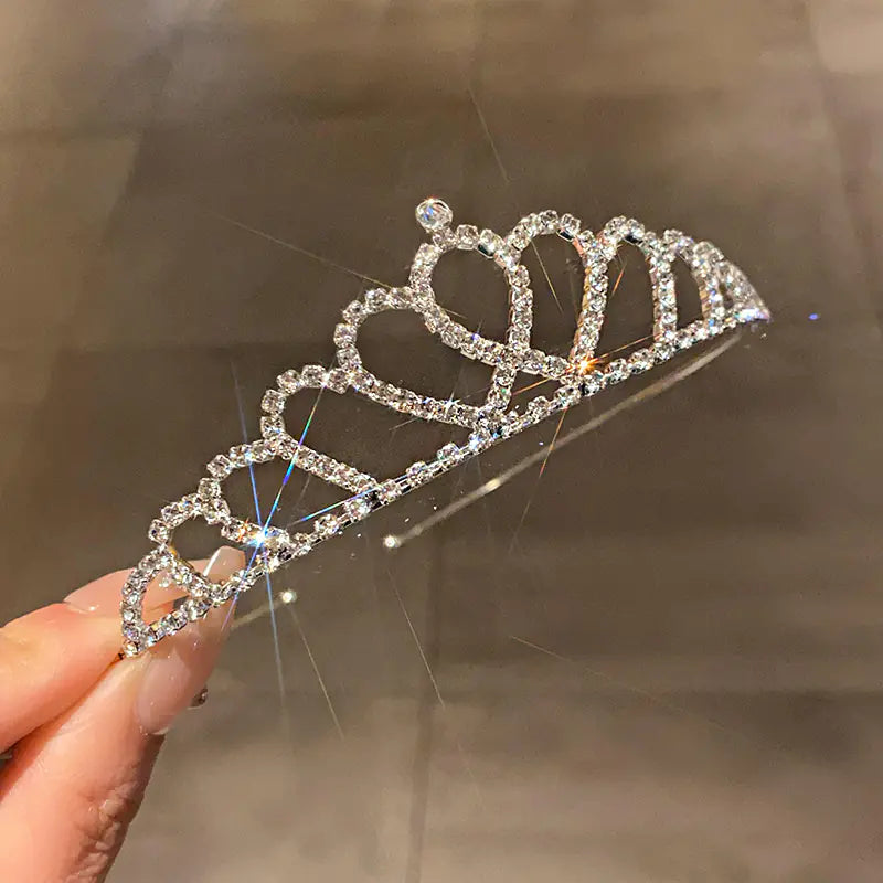 Pearl and Diamond Crown Hair Accessory for Weddings