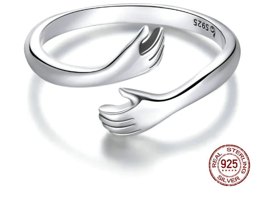 925 Sterling Silver Hug Ring for Women