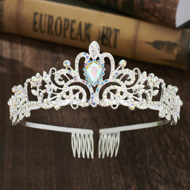 Rhinestone Bride Crown Hairband for Weddings and Events