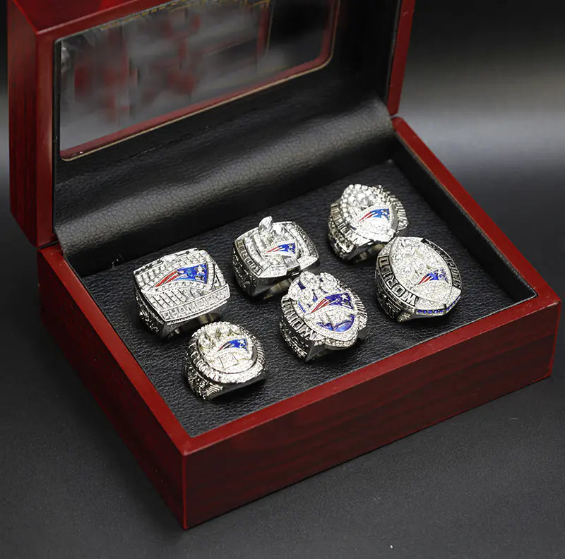 NFL New England Patriots Championship Ring Set (6 Rings)