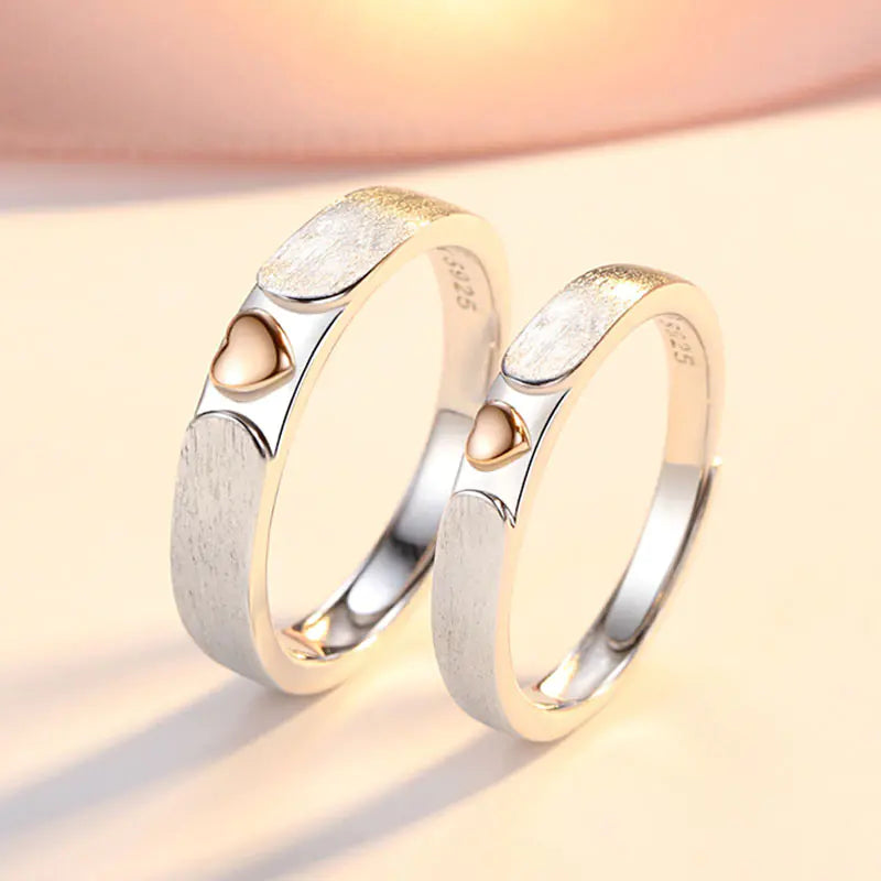 Sterling Silver Fashion Couple Love Ring