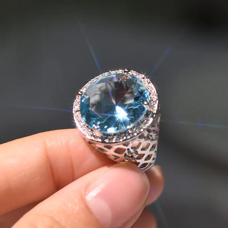 Classic Luxury Colorful Zircon Treasure Ring