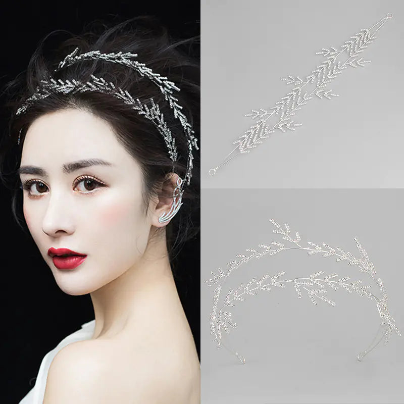 New Bride Accessories: Baroque Crystal Crown Headband
