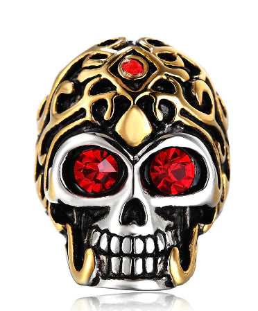 18K Gold-Plated Skull Stainless Steel Ring