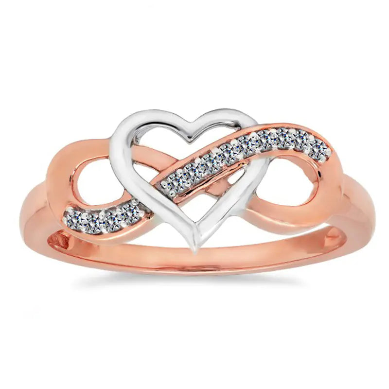 Two-Tone Gold Plated Engagement Ring for Women