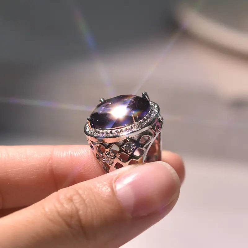 Classic Luxury Colorful Zircon Treasure Ring