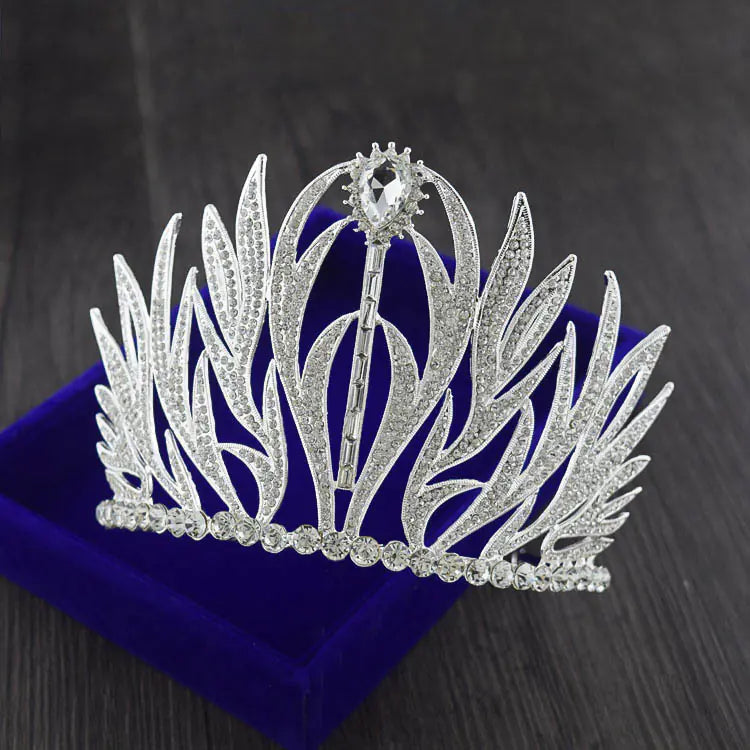 Luxury Bride Headpiece - Vintage Baroque Crown Hair Accessory