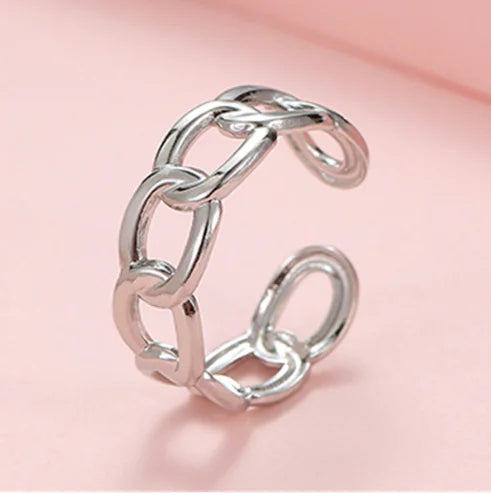 Gold-Plated Stainless Steel Ring for Women