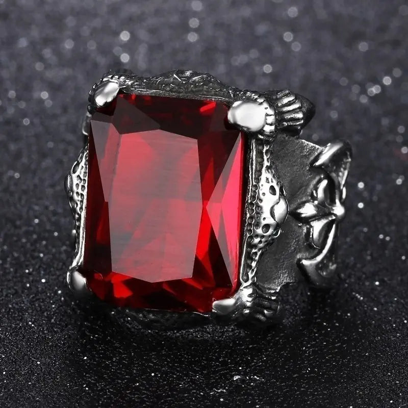 Bold Alloy Men's Ring with Zircon Stone Wholesale