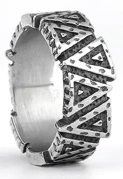 Titanium Steel Viking Pattern Ring for Men and Women