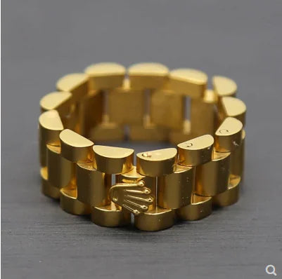 Crown Titanium Steel Hip Hop Dance Ring