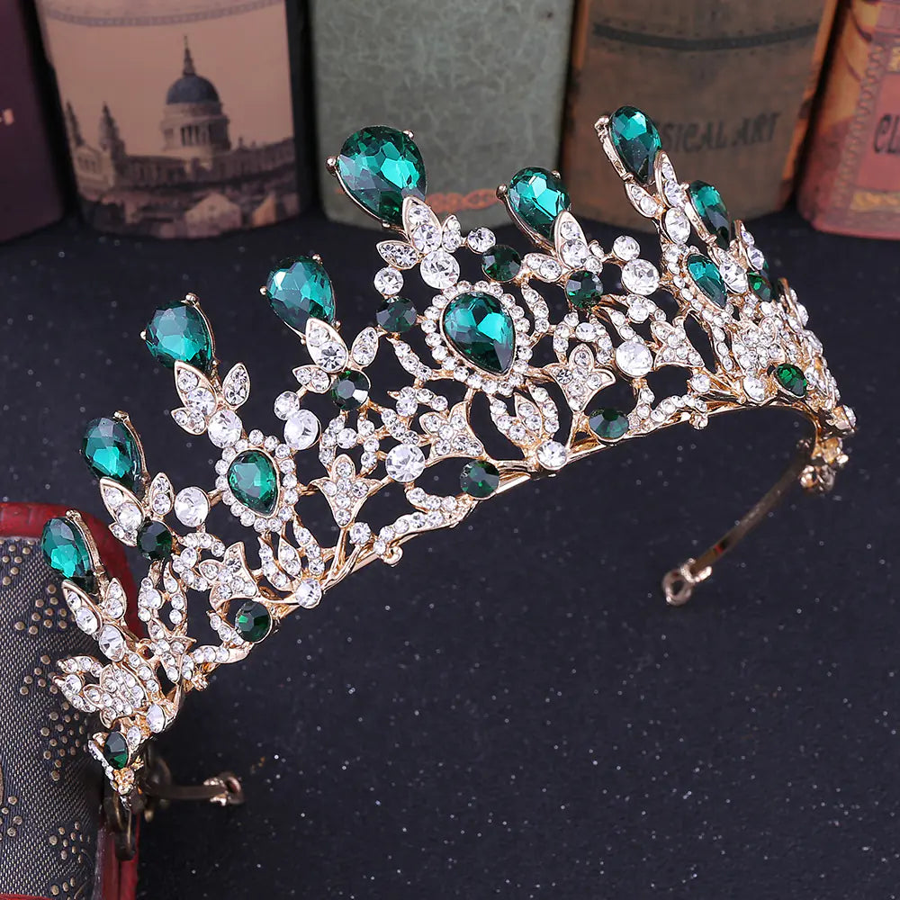 H1181 Elegant Alloy Bridal Crown with Rhinestones
