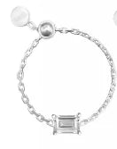 Simple Sterling Silver Zircon Ring for Women