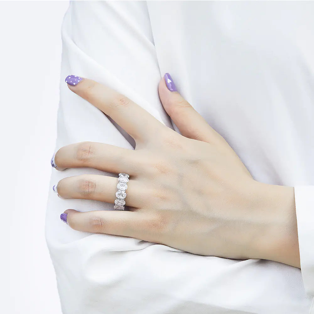 Sterling Silver Zircon Ring for Women