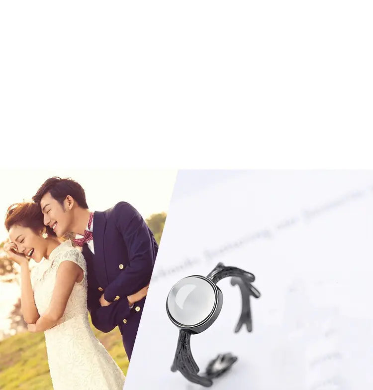 Fashion Spike Rose Couple Ring