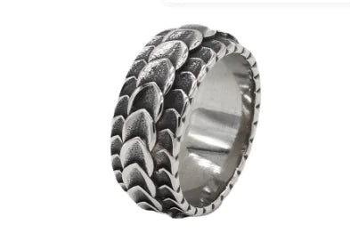 Retro Dragon Pattern Titanium Steel Ring for Men