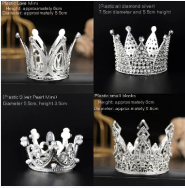 Wholesale Plastic Mini Crown Decor for Kids' Cakes