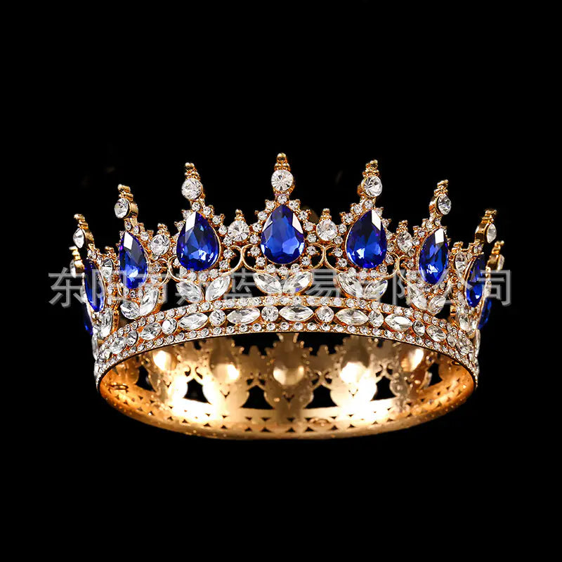 Baroque Crown Wedding Hair Accessory with Rhinestones