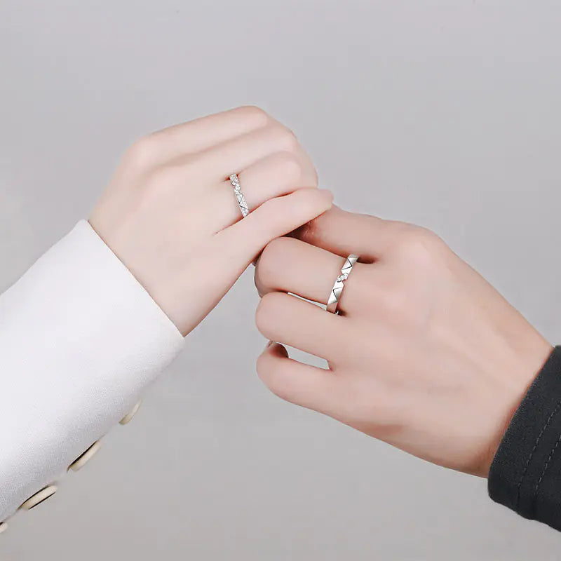 Couple's Fashion Sterling Silver Ring