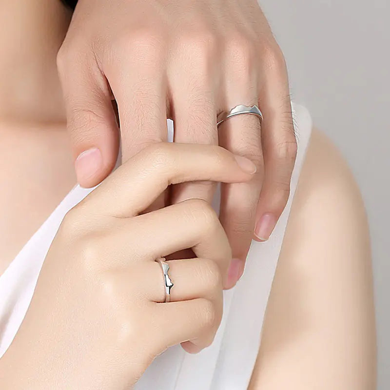 Couple's Fashion Sterling Silver Ring