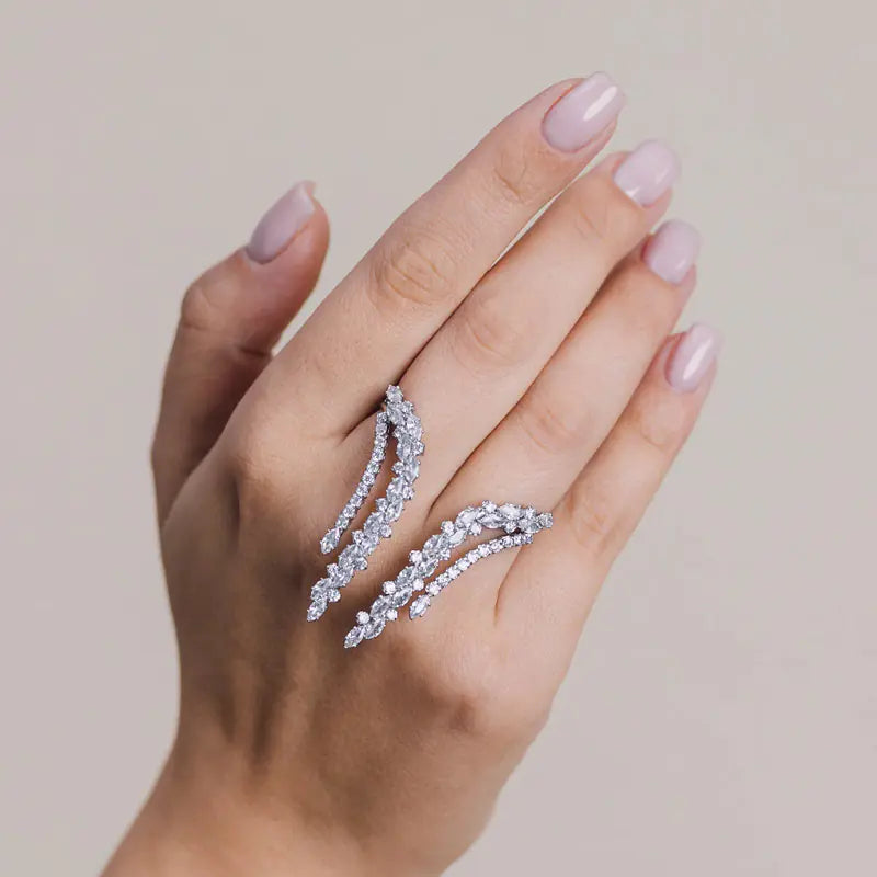 Zircon Diamond Luxury Bridal Wedding Ring & Bracelet