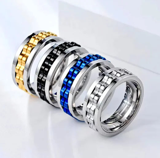 Titanium Spinner Fidget Ring for Men
