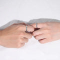 Sterling Silver Mountain Couple Ring - Original Design