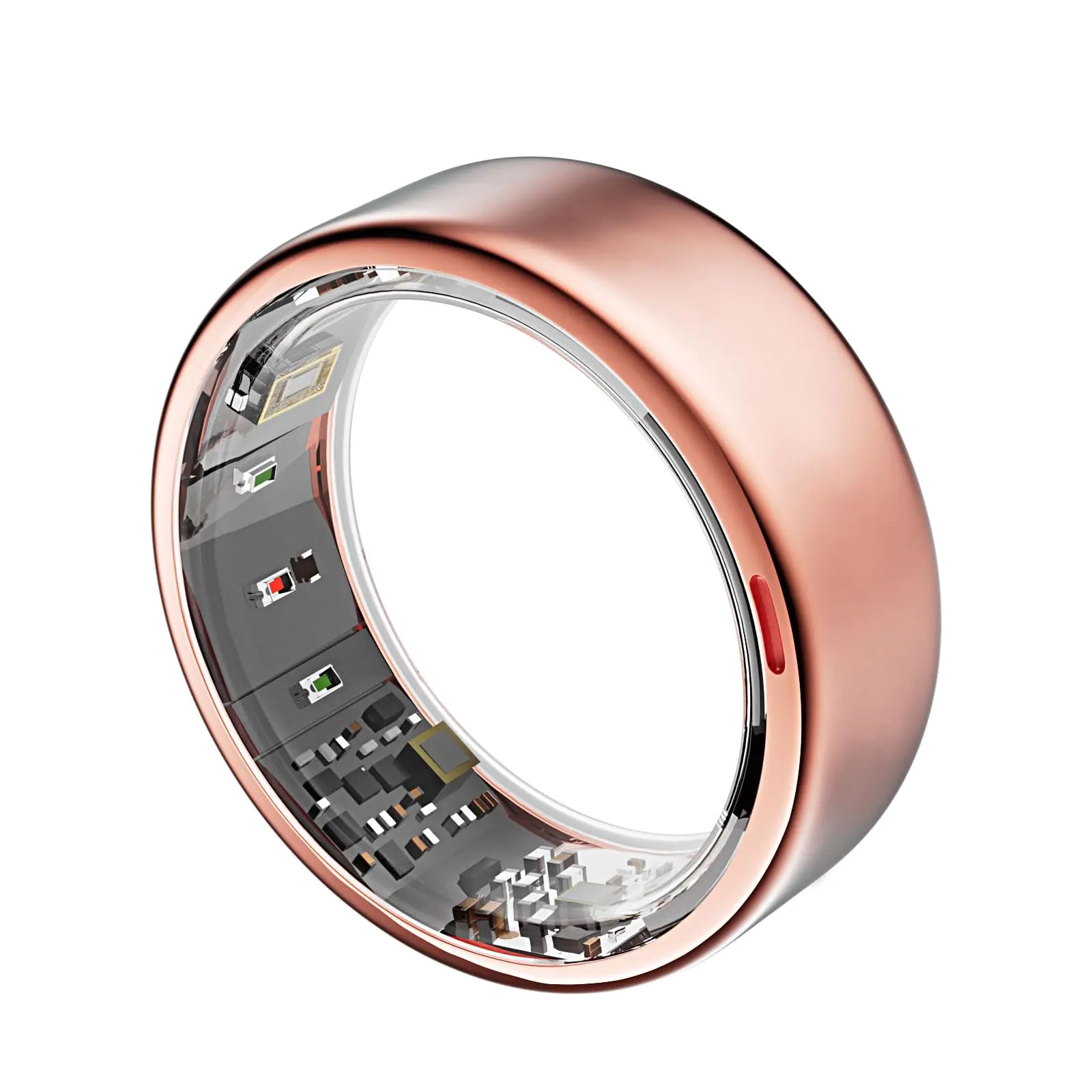 POBOVi Smart Ring - Health & Sleep Tracker Continuous SpO2 & Heart Rate Monitor Stress Management NFC Wireless Charging 6-Day Battery Water-Resistant(IP68) iOS/Android Compatible (Rose Gold 7)