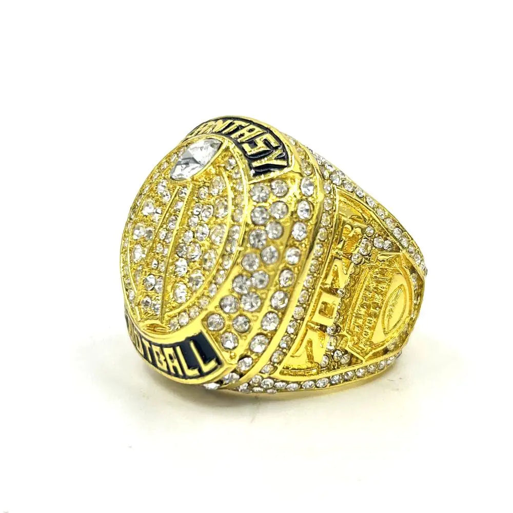 Personalized 2023 Fantasy Football Championship Rings Trophy Prize (Gold9)