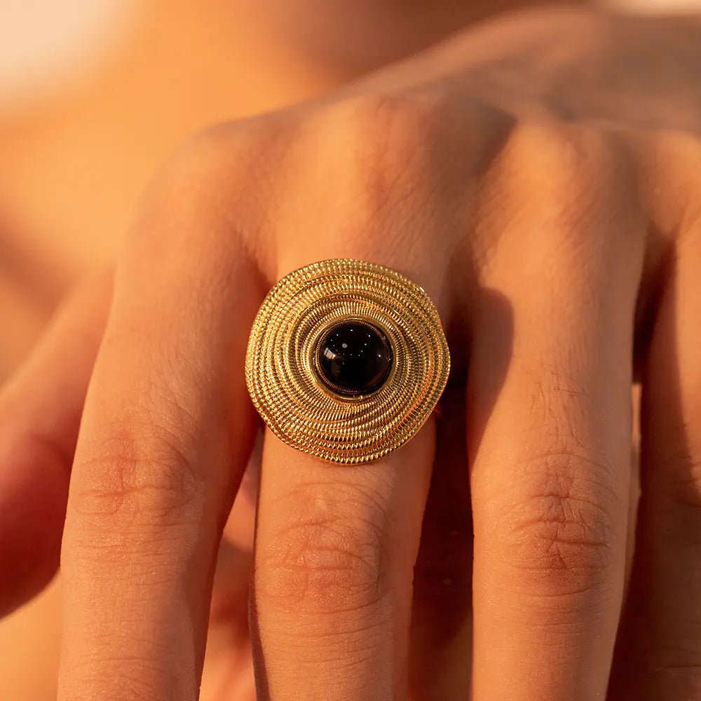 Trendy Retro Luxury Court Eye Coil Ring