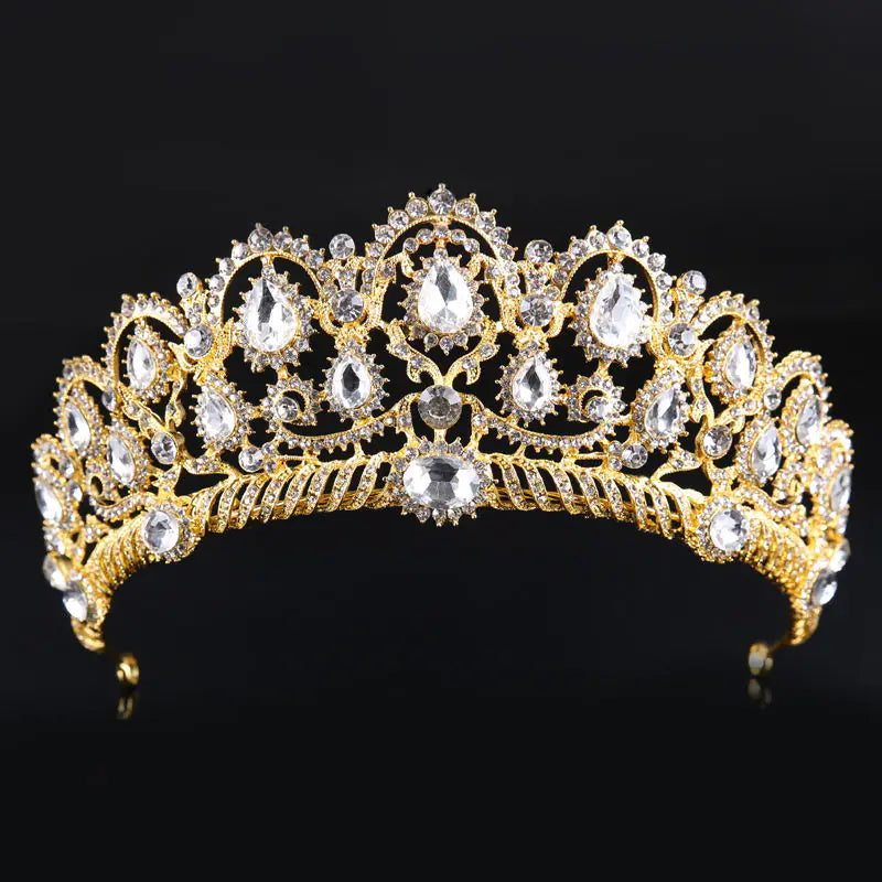 Round Bridal Crown Hair Accessory for Weddings