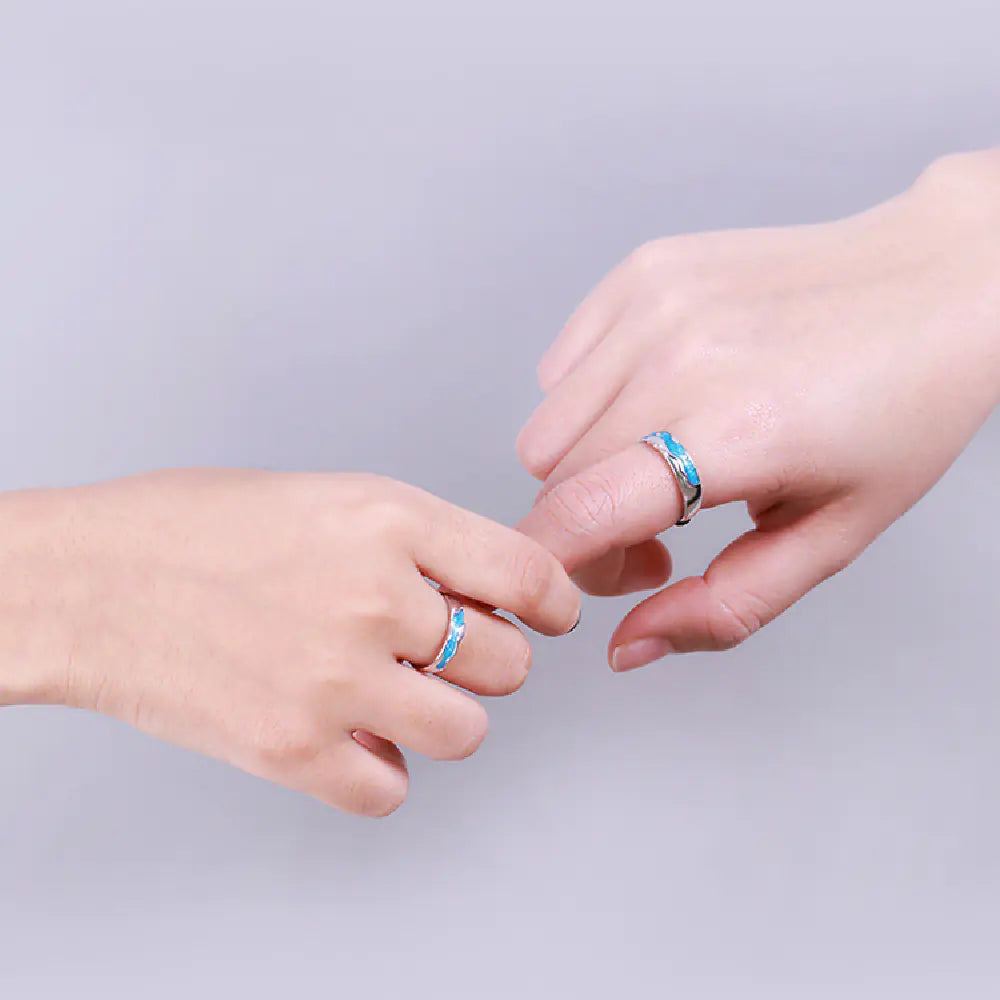 Couple's Fashion Sterling Silver Ring