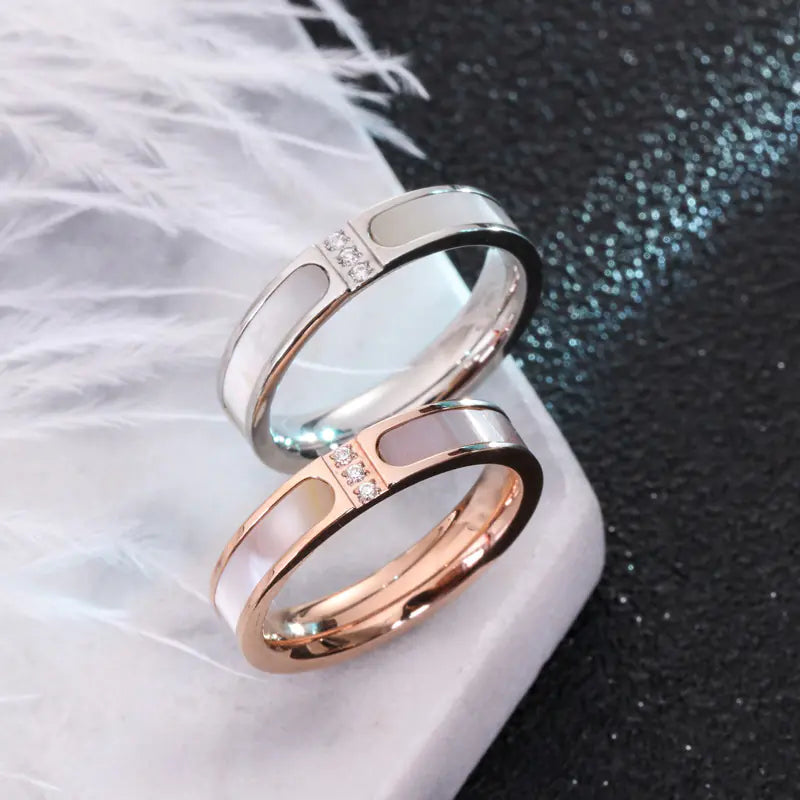 18K Rose Gold Plated Shell Ring