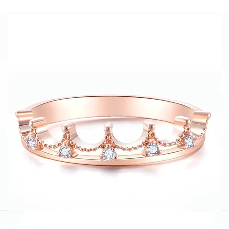 Princess Crown Couple Ring with Special-Interest Design