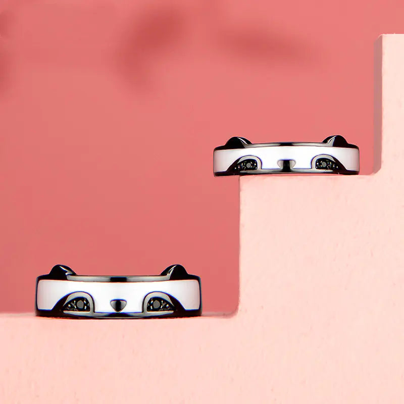 Original Design Couple Rings in Pure Silver (One Pair)